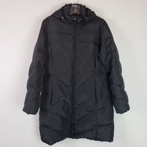 Harve Benard Black Down Feather Puffer Coat Jacket
